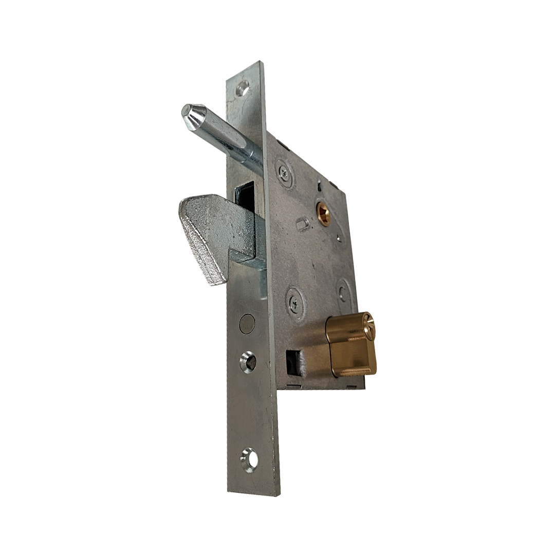 Cerradura pico recto para puertas de aluminio o doble hoja